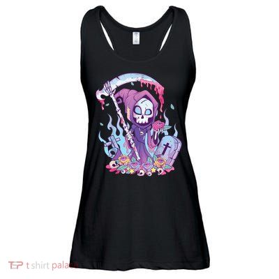 Pastel Goth Creepy Death Grim Reaper Kawaii Occult Menhera Ladies Essential Flowy Tank