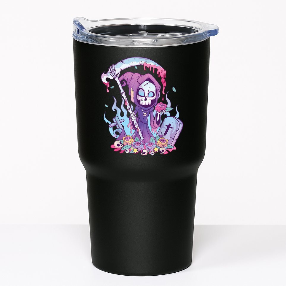 Pastel Goth Creepy Death Grim Reaper Kawaii Occult Menhera Tumbler