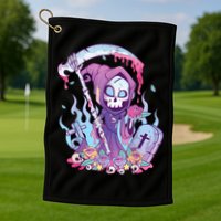 Pastel Goth Creepy Death Grim Reaper Kawaii Occult Menhera Golf Towel