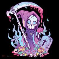 Pastel Goth Creepy Death Grim Reaper Kawaii Occult Menhera Wool Snapback Cap