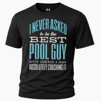 Pool Guy Cleaner Pool Service Cooling Performance Crew T-Shirt