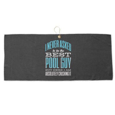 Pool Guy Cleaner Pool Service Large Microfiber Waffle Golf Towel