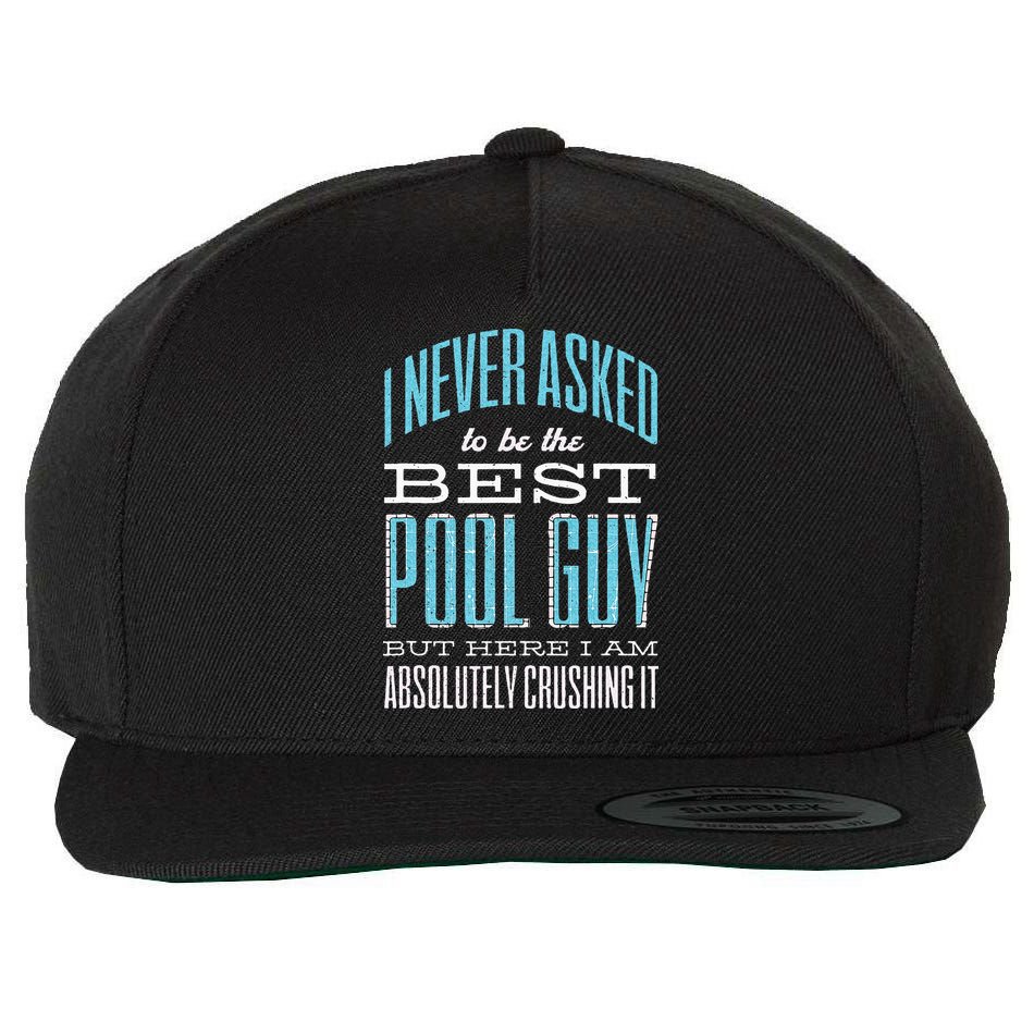 Pool Guy Cleaner Pool Service Wool Snapback Cap