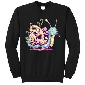 Pastel Goth Cute Creepy Snail Skull Kawaii Menhera Emo Egirl Sweatshirt