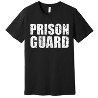 Prison Guard Costume Jail Corrections Officer Halloween Premium T-Shirt