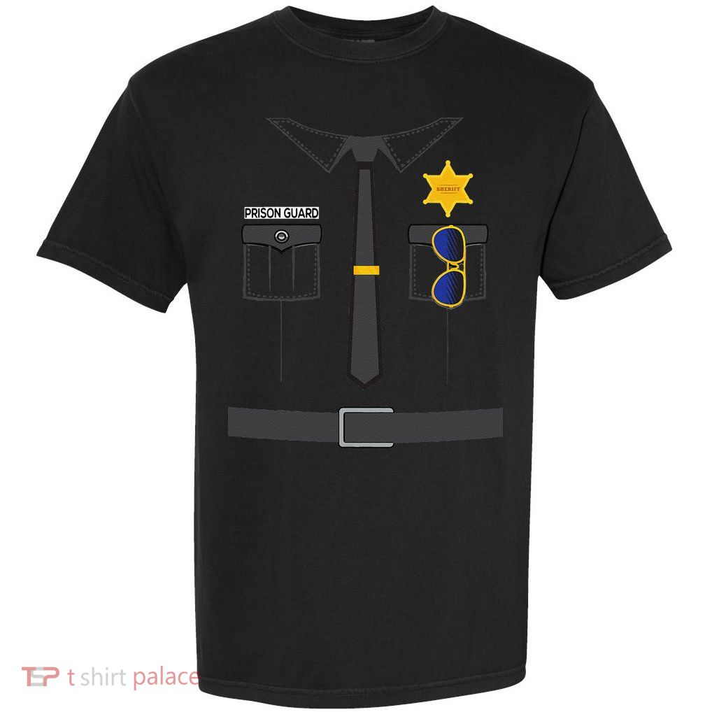 Prison Guard Correctional Officer Easy Halloween Costume Fun Garment-Dyed Heavyweight T-Shirt