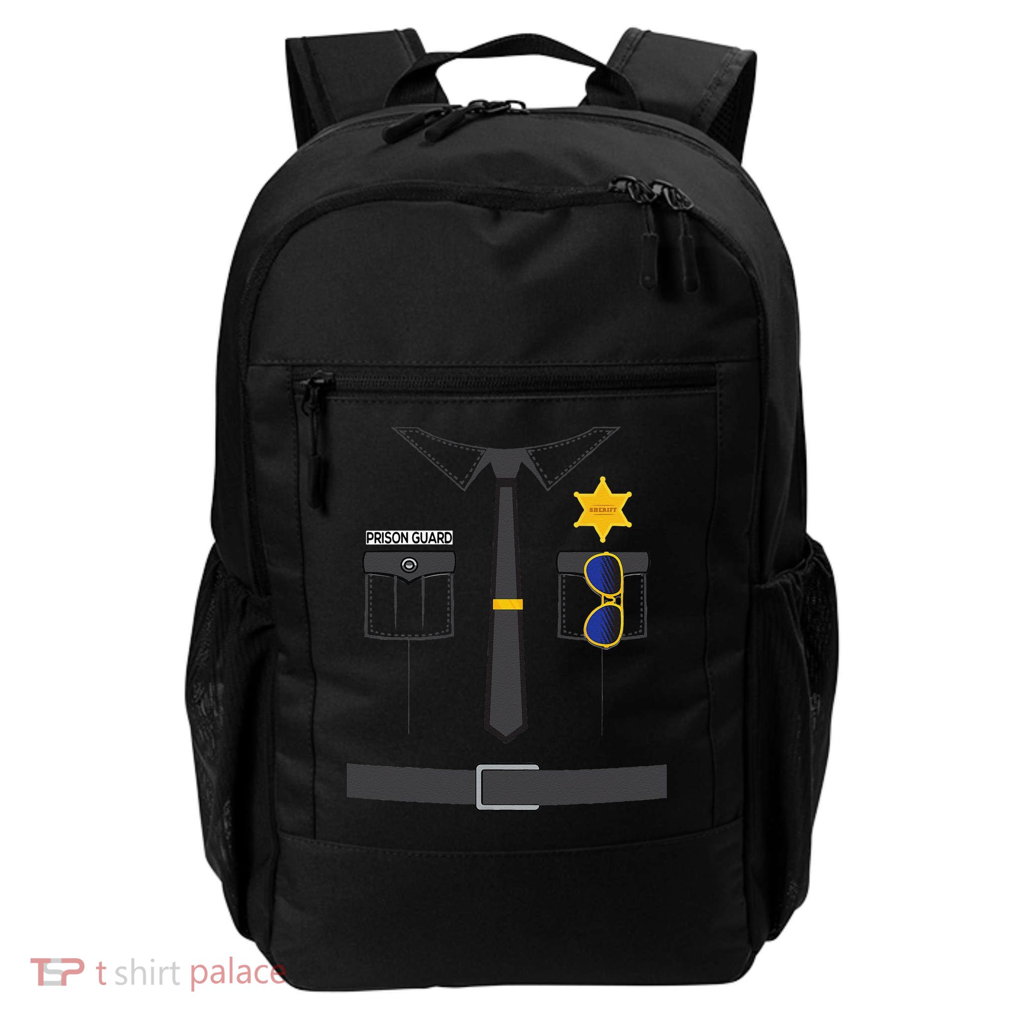 Prison Guard Correctional Officer Easy Halloween Costume Fun Backpack