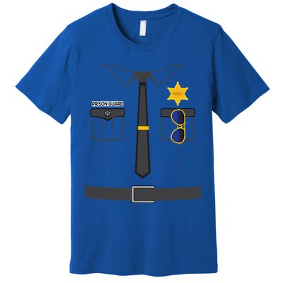 Prison Guard Correctional Officer Easy Halloween Costume Fun Premium T-Shirt