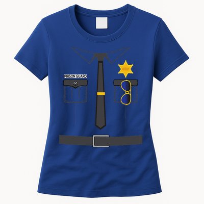 Prison Guard Correctional Officer Easy Halloween Costume Fun Womens T-Shirt