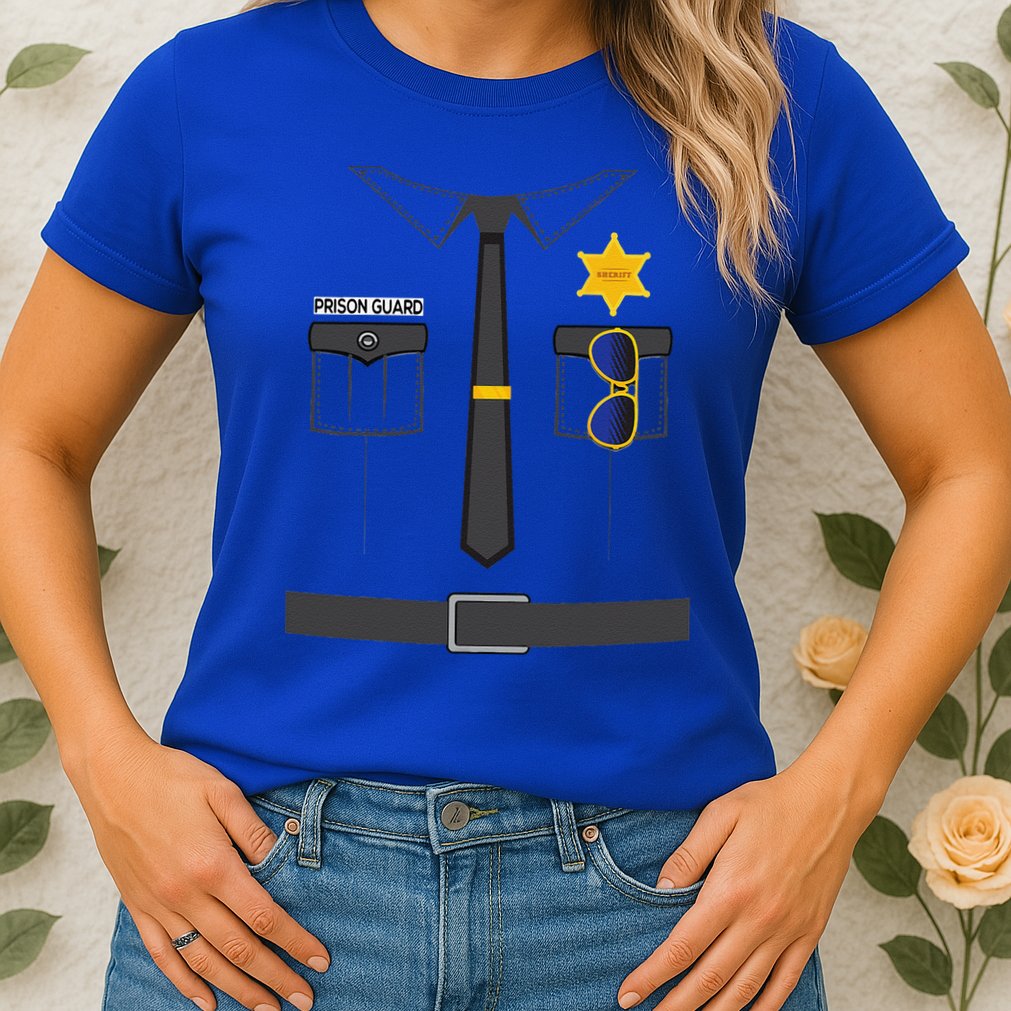 Prison Guard Correctional Officer Easy Halloween Costume Fun Womens T-Shirt