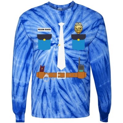 Prison Guard Correctional Officer Halloween Costume Gifts Tie-Dye Long Sleeve Shirt