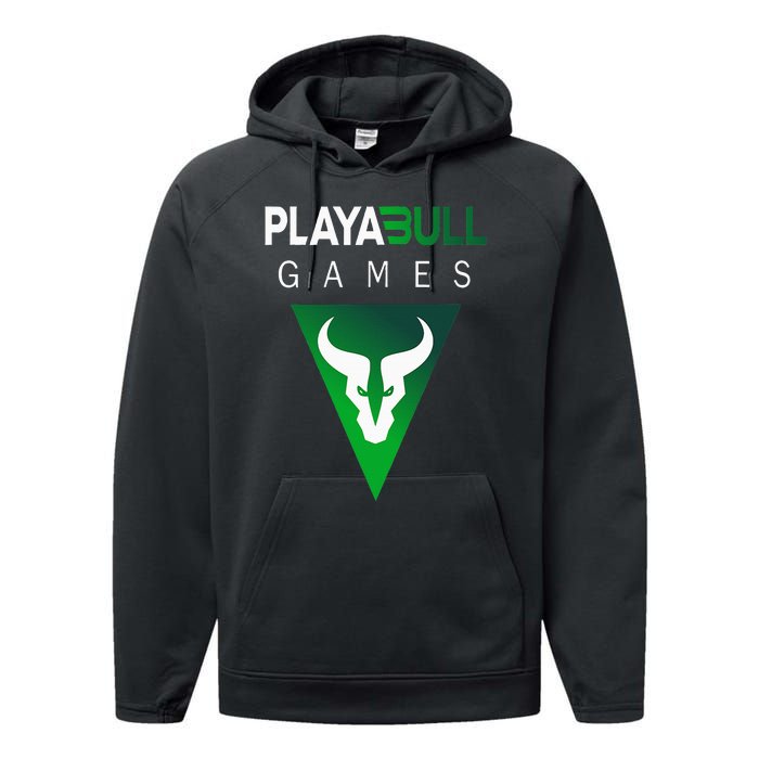 Playabull Games Crypto Playable Games 3ull Playa3ull Games Performance Fleece Hoodie