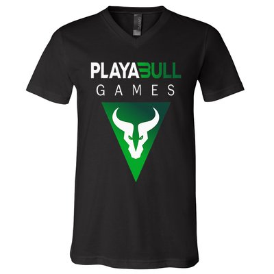 Playabull Games Crypto Playable Games 3ull Playa3ull Games V-Neck T-Shirt