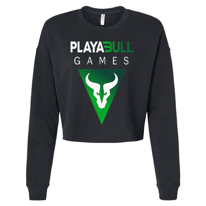 Playabull Games Crypto Playable Games 3ull Playa3ull Games Cropped Pullover Crew