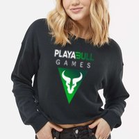 Playabull Games Crypto Playable Games 3ull Playa3ull Games Cropped Pullover Crew