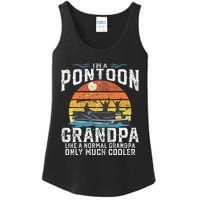 Pontoon Grandpa Captain Retro Funny Boating Fathers Day Gift Ladies Essential Tank