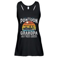 Pontoon Grandpa Captain Retro Funny Boating Fathers Day Gift Ladies Essential Flowy Tank