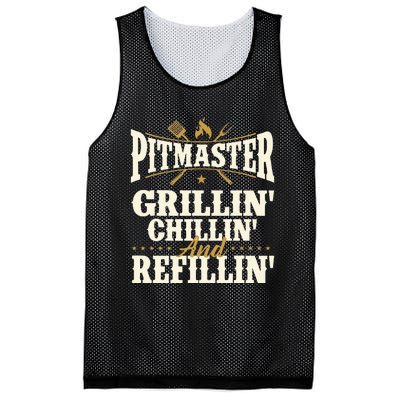 Pitmaster Grillin Chillin And Refillin BBQ Smoker Grilling Mesh Reversible Basketball Jersey Tank