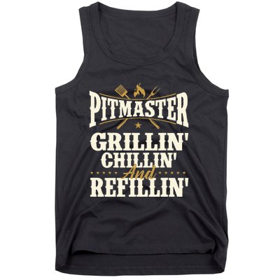 Pitmaster Grillin Chillin And Refillin BBQ Smoker Grilling Tank Top