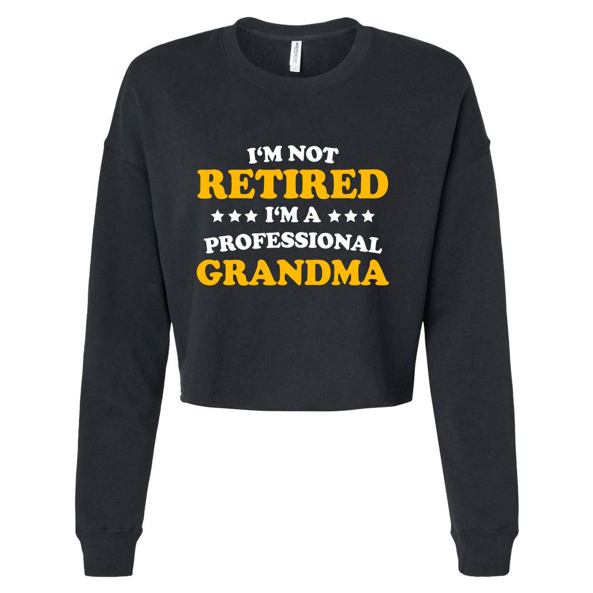Professional Grandma Classic Gift Retirement Mom Womens Cropped Pullover Crew