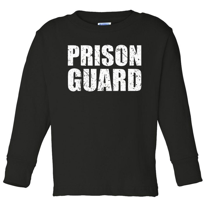 Prison Guard Costume Jail Corrections Toddler Long Sleeve Shirt