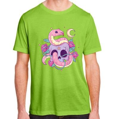 Pastel Goth Creepy Skull Serpent Snake Kawaii Emo Nu Goth Adult ChromaSoft Performance T-Shirt