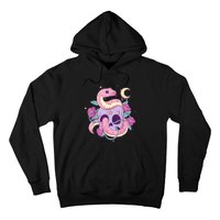 Pastel Goth Creepy Skull Serpent Snake Kawaii Emo Nu Goth Hoodie