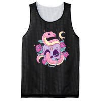 Pastel Goth Creepy Skull Serpent Snake Kawaii Emo Nu Goth Mesh Reversible Basketball Jersey Tank