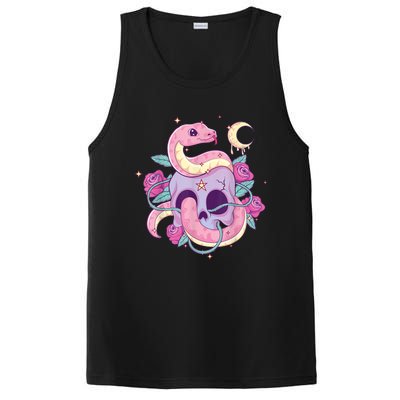 Pastel Goth Creepy Skull Serpent Snake Kawaii Emo Nu Goth PosiCharge Competitor Tank