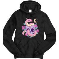 Pastel Goth Creepy Skull Serpent Snake Kawaii Emo Nu Goth Tie Dye Hoodie