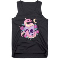 Pastel Goth Creepy Skull Serpent Snake Kawaii Emo Nu Goth Tank Top