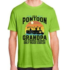 Pontoon Grandpa Captain Retro Funny Boating Fathers Day Gift Adult ChromaSoft Performance T-Shirt