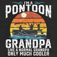 Pontoon Grandpa Captain Retro Funny Boating Fathers Day Gift 7 Panel Mesh Trucker Snapback Hat