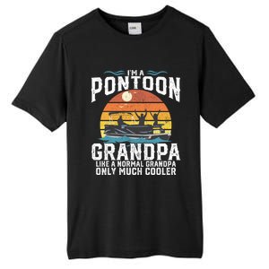 Pontoon Grandpa Captain Retro Funny Boating Fathers Day Gift Tall Fusion ChromaSoft Performance T-Shirt