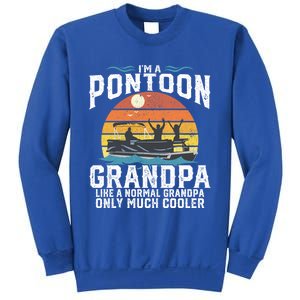 Pontoon Grandpa Captain Retro Funny Boating Fathers Day Gift Sweatshirt