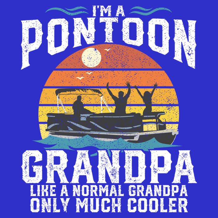 Pontoon Grandpa Captain Retro Funny Boating Fathers Day Gift Toddler T-Shirt