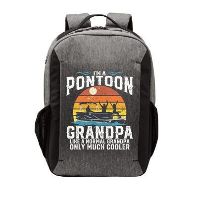 Pontoon Grandpa Captain Retro Funny Boating Fathers Day Gift Vector Backpack