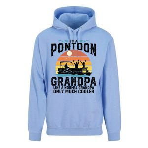 Pontoon Grandpa Captain Retro Funny Boating Fathers Day Gift Unisex Surf Hoodie