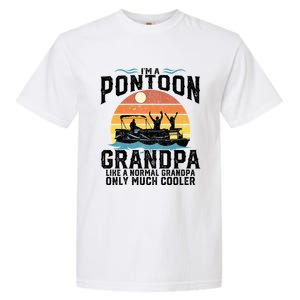 Pontoon Grandpa Captain Retro Funny Boating Fathers Day Gift Garment-Dyed Heavyweight T-Shirt