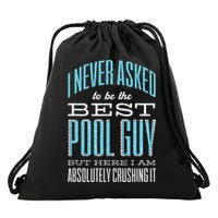 Pool Guy Cleaner Pool Service Drawstring Bag