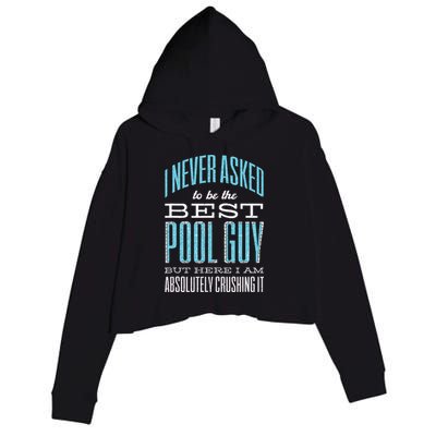 Pool Guy Cleaner Pool Service Crop Fleece Hoodie