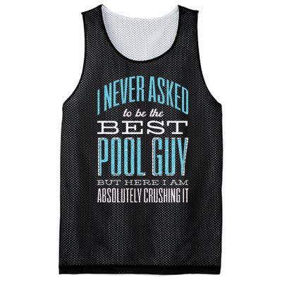 Pool Guy Cleaner Pool Service Mesh Reversible Basketball Jersey Tank