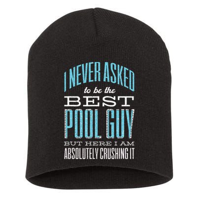 Pool Guy Cleaner Pool Service Short Acrylic Beanie