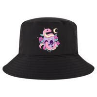 Pastel Goth Creepy Skull Serpent Snake Kawaii Emo Nu Goth Cool Comfort Performance Bucket Hat