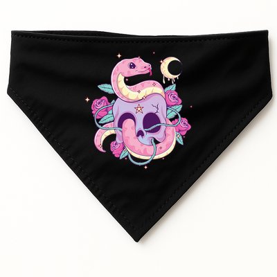 Pastel Goth Creepy Skull Serpent Snake Kawaii Emo Nu Goth USA-Made Doggie Bandana