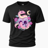 Pastel Goth Creepy Skull Serpent Snake Kawaii Emo Nu Goth Performance Shirt