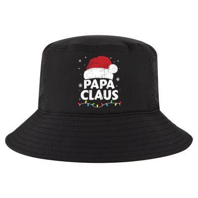 Papa Grandpa Claus Christmas Lights Matching Family Pajama Cute Gift Cool Comfort Performance Bucket Hat