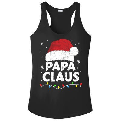 Papa Grandpa Claus Christmas Lights Matching Family Pajama Cute Gift Ladies PosiCharge Competitor Racerback Tank