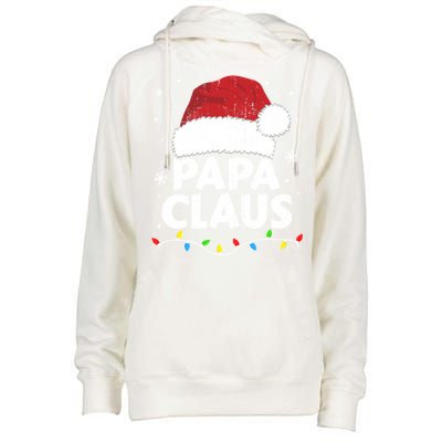 Papa Grandpa Claus Christmas Lights Matching Family Pajama Cute Gift Womens Funnel Neck Pullover Hood