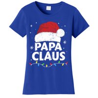 Papa Grandpa Claus Christmas Lights Matching Family Pajama Cute Gift Women's T-Shirt